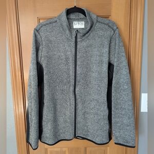 Gray and Black Zip-Up Jacket